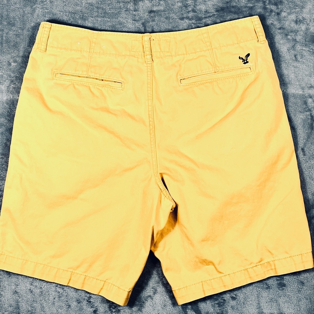 American Eagle Mens Chino Shorts 32 Yellow Classic Fit